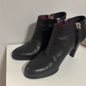 Coach Black Leather Ankle Booties